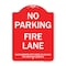 Signmission Sacramento No Parking Fire Lane City Code 15.36.010 CVC Section 22500.1, Red & White, RW-1824-22973 A-DES-RW-1824-22973 - alternate 1